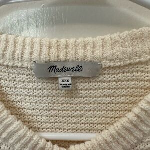 Madewell Ivory Textured Knit Pullover